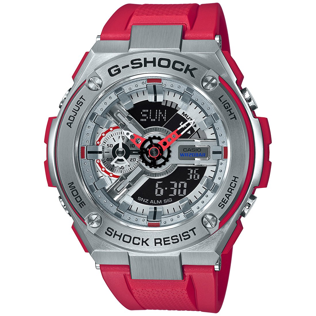 đồng hồ nam g-shock gst-410-4a cao cấp dây đỏ