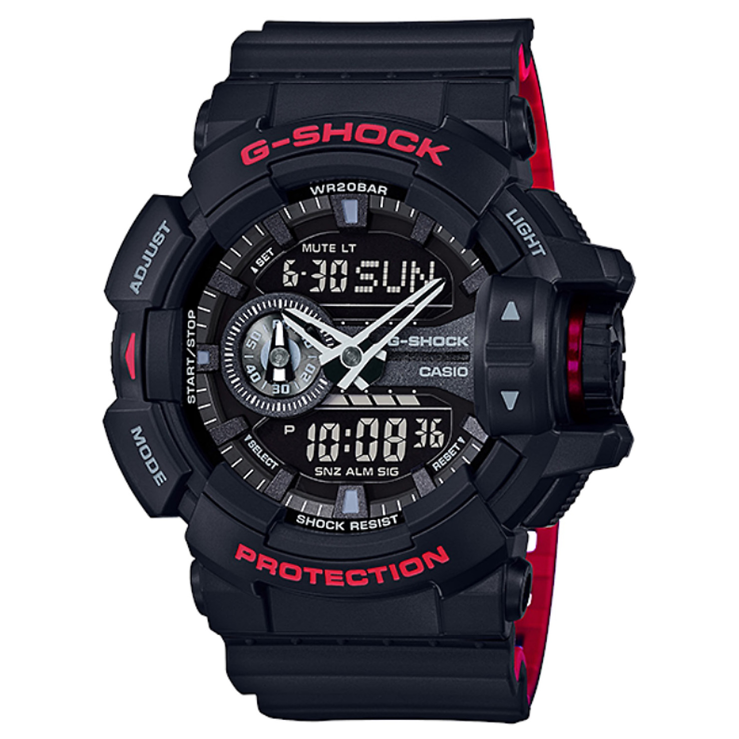 đồng hồ g-shock ga-400hr-1a dây đen đỏ